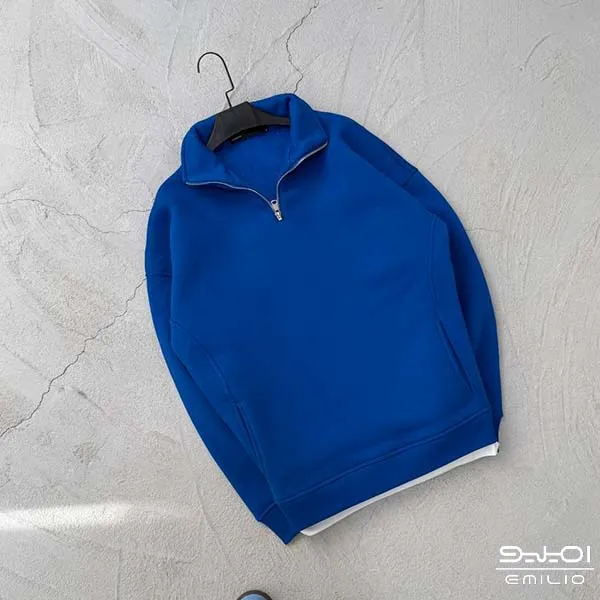 دورس نیم زیپ آبی کد 3 دو