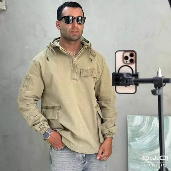 هودی کتان کومار سبز روشن کد 2